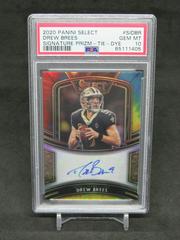 Drew Brees [Tie-Dye Prizm] Football Cards 2020 Panini Select Signatures Prices