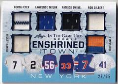 Mickey Mantle, Derek Jeter, Lawrence Taylor, Patrick Ewing, Rod Gilbert, Tom Seaver Baseball Cards 2020 Leaf In The Game Used Sports Enshrined Town Relics Prices