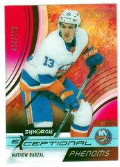 Mathew Barzal [Red] Hockey Cards 2021 Upper Deck Synergy Exceptional Phenoms Prices