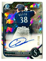 Charlie Welch [Atomic Refractor] Baseball Cards 2022 Bowman Chrome Prospect Autographs Prices