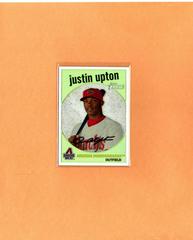 Justin Upton [Black Border Refractor] #C10 Baseball Cards 2008 Topps Heritage Chrome Prices