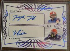 Kyle Trask, Kyle Pitts [Purple] #DA-12 Football Cards 2021 Leaf Trinity Dual Autographs Prices