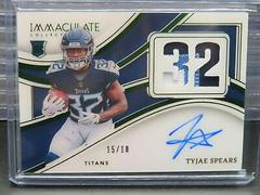 Tyjae Spears [Emerald] #37 Football Cards 2023 Panini Immaculate Numbers Rookie Patch Autograph Prices