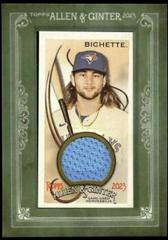 Bo Bichette Baseball Cards 2023 Topps Allen & Ginter Mini Framed Relics Prices
