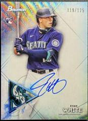 Evan White [Wave Refractor] Baseball Cards 2021 Bowman Sterling Rookie Autographs Prices