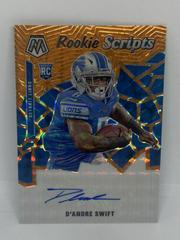 D'Andre Swift [Orange] #RS15 Football Cards 2020 Panini Mosaic Rookie Scripts Prices