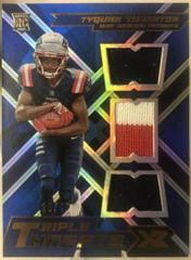 Tyquan Thornton [Blue] Football Cards 2022 Panini XR Rookie Triple Threats Materials Prices