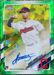 Andres Gimenez [Green] Baseball Cards 2021 Topps Chrome Sapphire Rookie Autographs Prices