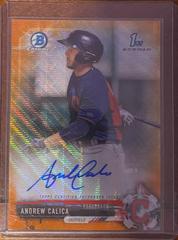 Andrew Calica [Orange Wave] #CPA-ACA Baseball Cards 2017 Bowman Chrome Prospects Autographs Prices