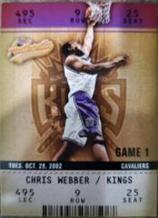 Chris Webber #24 Basketball Cards 2002 Fleer Authentix Prices