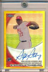 Stephen Strasburg [Gold Refractor Autograph] #212 Baseball Cards 2010 Topps Chrome Prices