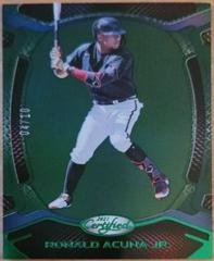 Ronald Acuna Jr. [Mirror Green] #10 Baseball Cards 2021 Panini Chronicles Certified Prices