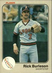 Rick Burleson #80 Baseball Cards 1983 Fleer Prices