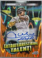 Juan Soto [Orange Galactic] #ETA-JS Baseball Cards 2023 Topps Cosmic Chrome Extraterrestrial Talent Autographs Prices