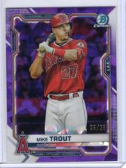 Mike Trout [Purple] #54 Baseball Cards 2021 Bowman Chrome Sapphire Prices