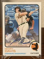 Henry Davis [Blue] #ROA-HD Baseball Cards 2022 Topps Heritage Minor League Real One Autographs Prices