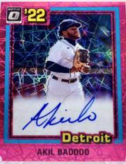 Akil Baddoo [Pink Velocity] Baseball Cards 2022 Panini Donruss Optic Retro 1981 Signatures Prices