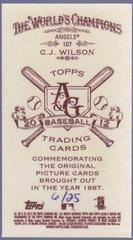 C.J. Wilson [mini Gold Border] #107 Baseball Cards 2012 Topps Allen & Ginter Prices