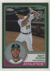 Matt Olson [Green] #83T-11 Baseball Cards 2018 Topps Chrome 1983 Prices