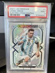 Lionel Messi [Electric Etch Contra] #113 Soccer Cards 2021 Panini Obsidian Prices