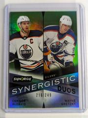 Connor McDavid, Wayne Gretzky [Green] Hockey Cards 2022 Upper Deck Synergy Synergistic Duos Star Legend Prices