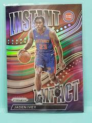 Jaden Ivey [Silver] #25 Basketball Cards 2022 Panini Prizm Instant Impact Prices