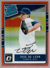 Jose De Leon [Orange] #RRS-JDL Baseball Cards 2017 Panini Donruss Optic Rated Rookie Signatures Prices