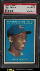 Ernie Banks [MVP] #485 Baseball Cards 1961 Topps Prices