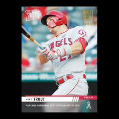 Mike Trout [Gold Winner] #MOW-21W Baseball Cards 2019 Topps Now Moment of the Week Prices