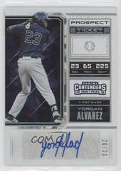 Yordan Alvarez [Cracked Ice] #2 Baseball Cards 2018 Panini Contenders Draft Picks Prospect Ticket Autographs Prices