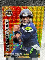 Russell Wilson [Gold] Football Cards 2021 Panini Mosaic Straight Fire Prices