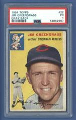 Jim Greengrass [Gray Back] #22 Baseball Cards 1954 Topps Prices