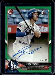 Jeren Kendall [Green] Baseball Cards 2018 Bowman Paper Prospects Autographs Prices
