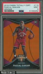 Pascal Siakam [Orange] Basketball Cards 2016 Panini Totally Certified Prices