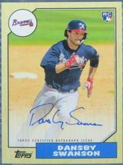 Dansby Swanson Baseball Cards 2017 Topps 1987 Autographs Prices