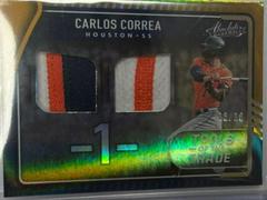 Carlos Correa [Spectrum Gold] #TTT2-CC Baseball Cards 2022 Panini Absolute Tools of the Trade 2 Swatch Prices