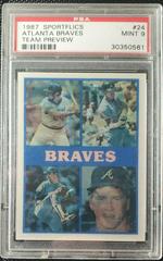 Atlanta Braves #24 Baseball Cards 1987 Sportflics Team Previews Prices