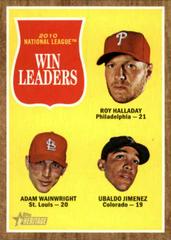 Adam Wainwright, Roy Halladay, Ubaldo Jimenez #58 Baseball Cards 2011 Topps Heritage Prices