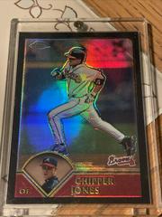 Chipper Jones [Black Refractor] #222 Baseball Cards 2003 Topps Chrome Prices