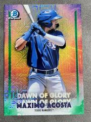 Maximo Acosta [Green Refractor] #DG-16 Baseball Cards 2021 Bowman Chrome Mega Box Mojo Dawn of Glory Prices