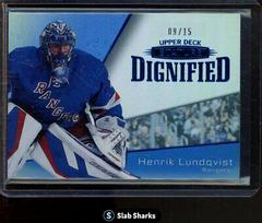 Henrik Lundqvist [Blue] #D-11 Hockey Cards 2022 Upper Deck Stature Dignified Prices