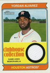 Yordan Alvarez #CCR-YA Baseball Cards 2023 Topps Heritage Clubhouse Collection Relics Prices