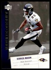 Derrick Mason #8 Football Cards 2006 Upper Deck Rookie Debut Prices