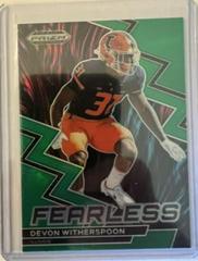 Devon Witherspoon [Green] #F-12 Football Cards 2023 Panini Prizm Draft Picks Fearless Prices