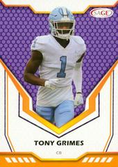 Tony Grimes #33 Football Cards 2024 Sage Prices