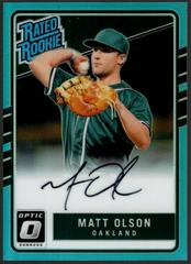 Matt Olson [Autograph Aqua] #167 Baseball Cards 2017 Panini Donruss Optic Prices