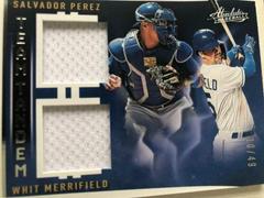 Salvador Perez, Whit Merrifield [Retail] Baseball Cards 2022 Panini Absolute Team Tandem Materials Prices