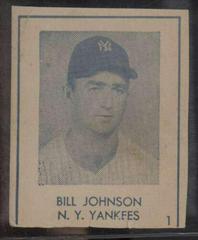 Bill Johnson [Hand Cut] #1 Baseball Cards 1948 R346 Blue Tint Prices