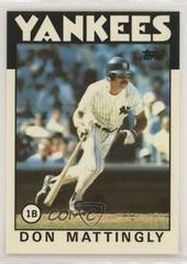 Don Mattingly #180 Baseball Cards 1986 Topps Tiffany Prices