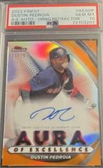 Dustin Pedroia [Orange] #AEA-DP Baseball Cards 2022 Topps Finest Aura of Excellence Autographs Prices